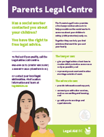 Parents Legal Centre large poster (11" x 17”) (English)