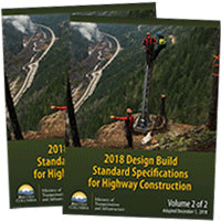 Design Build Standard Specifications for Highway Construction 2018